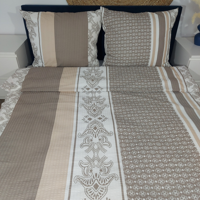 Pościel z kory Ornament karmelowy 160x200