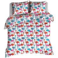 Pościel bawełniana Flamingi neonowe 150x200