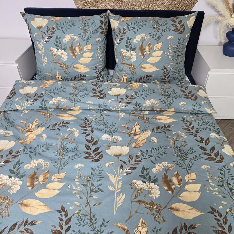 Pościel bawełniana Polana szałwia 150x200