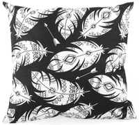 Poszewka bawełniana Białe pióra azteckie 40x60