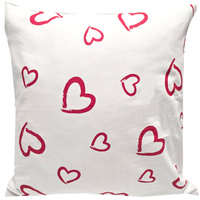 Poszewka bawełniana Czerwone serca 30x30