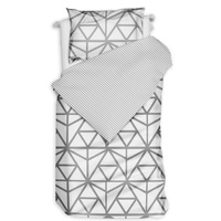 Pościel bawełniana Pajęczyna szara 140x200