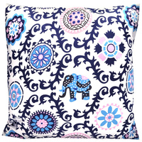 Poszewka bawełniana Słonie indyjskie 50x70