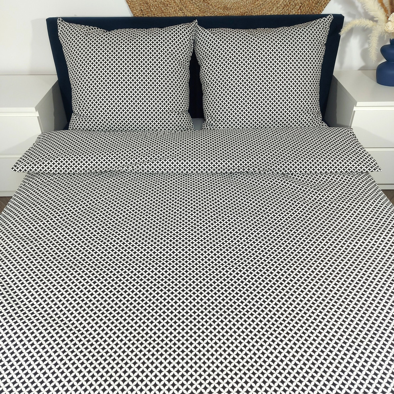 Pościel bawełniana Marrakesz czarny 140x200