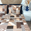 Pościel bawełniana Patchwork brąz 140x200