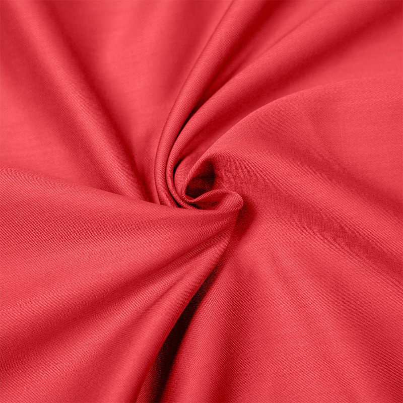 Poszewka z satyny bawełnianej Czerwona 45x45