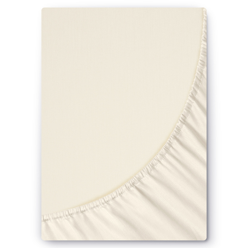 Prześcieradło satyna bawełniana z gumką Ecru 120x200