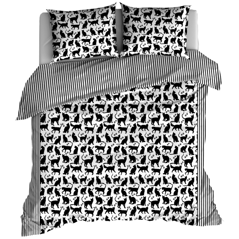 Pościel bawełniana Czarne koty 180x200