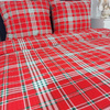 Pościel z kory Szkocka krata czerwona 180x200