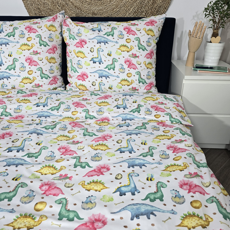 Pościel bawełniana Dinozaury 150x200