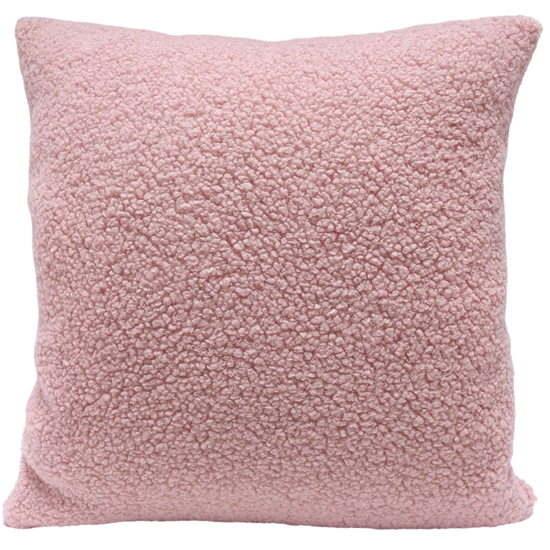 Poszewka Boucle Bukle Baranek różowa 50x50