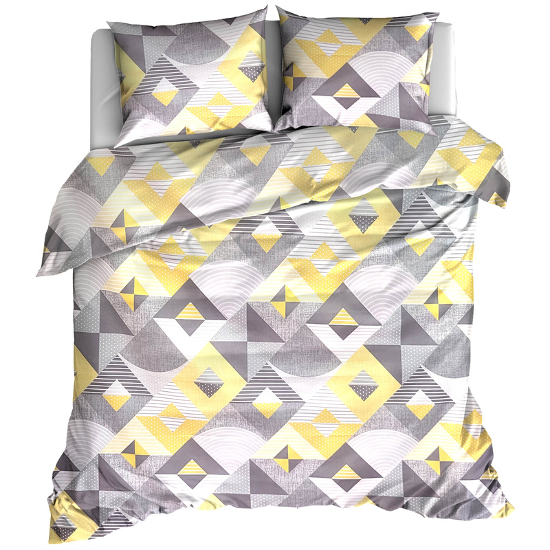 Pościel bawełniana Trójkąty i kwadraty 160x200