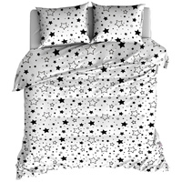 Pościel bawełniana Czarna gwiazdka 150x200
