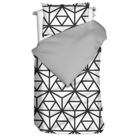 Pościel bawełniana Pajęczyna czarna 135x200