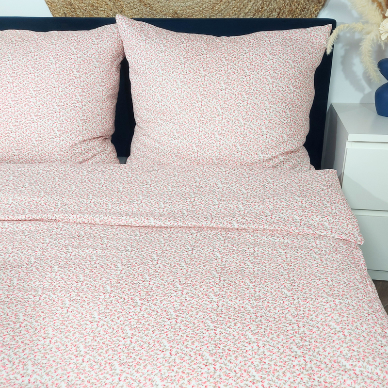 Pościel muślinowa Koralowe kwiaty 135x200