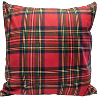 Poszewka bawełniana Szkocka krata czerwona 45x45