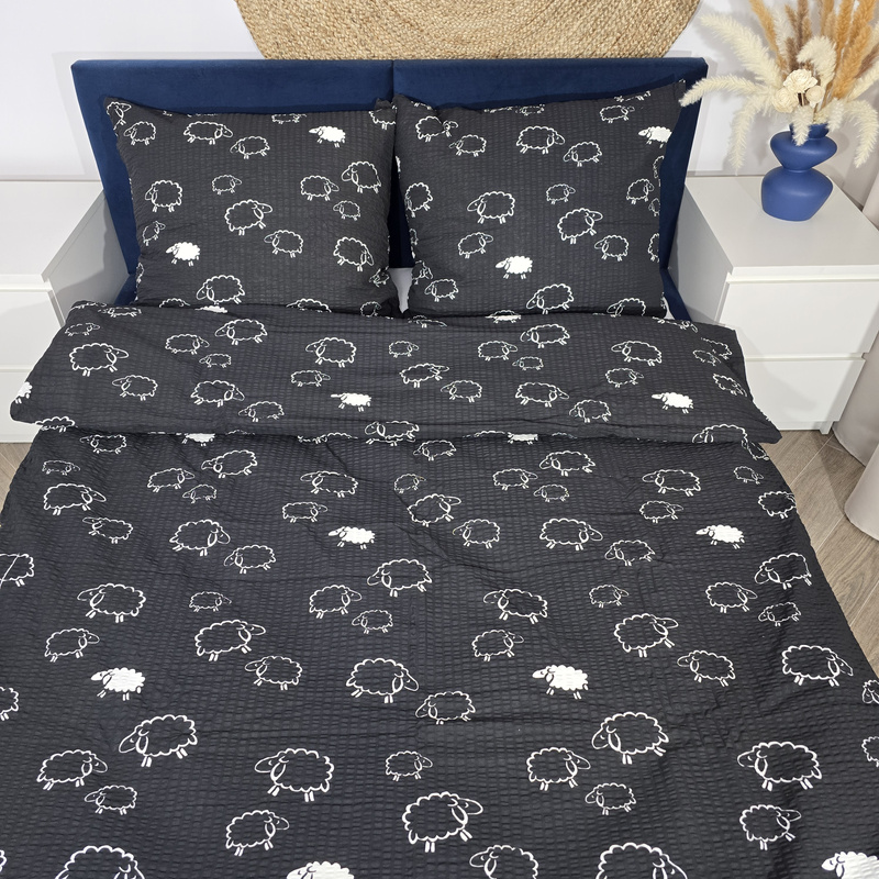 Pościel z kory Czarne owce 140x200