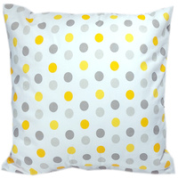 Poszewka bawełniana Żółte groszki 50x60