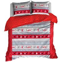 Pościel bawełniana Renifery sweterek 180x200