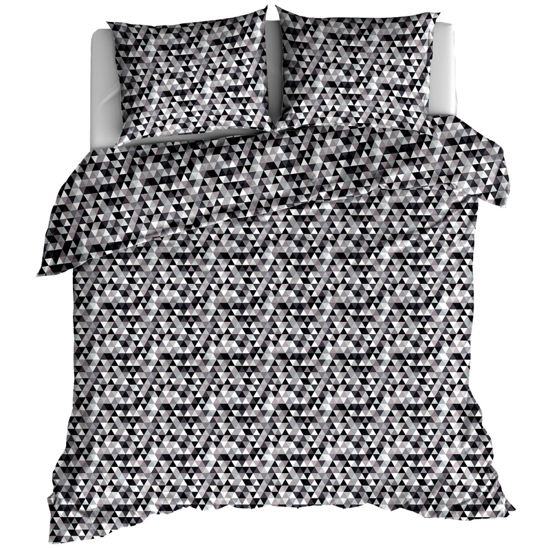 Pościel bawełniana Mozaika szara 150x200