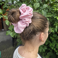 Gumka do włosów Muślinowa MAXI Scrunchies Róż