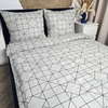 Pościel bawełniana Szara siatka 220x200