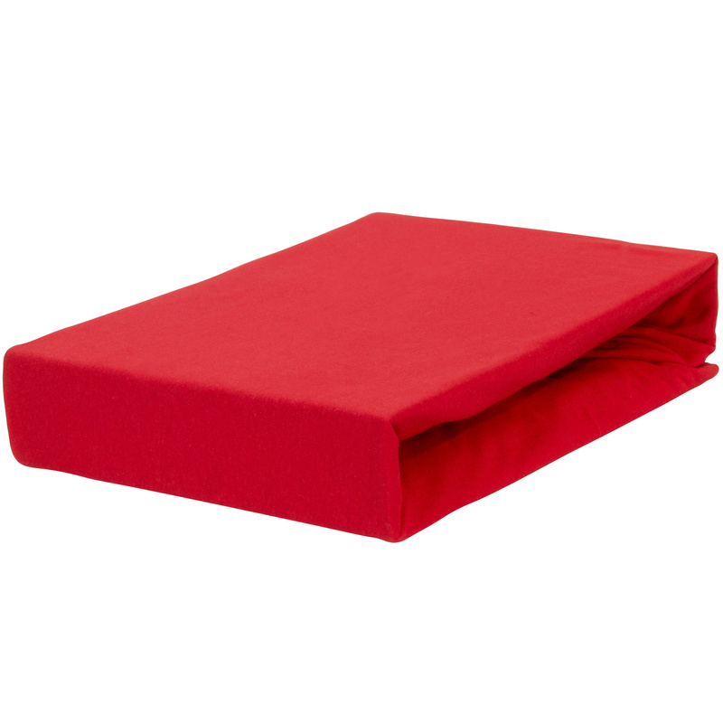 Prześcieradło jersey z gumką czerwone 60x120