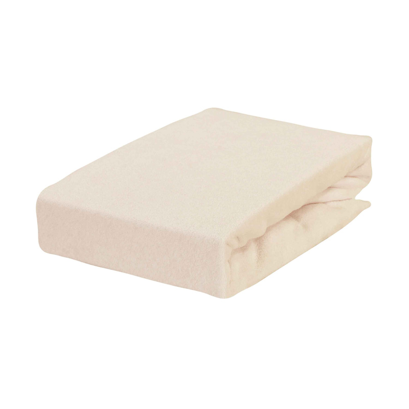 Prześcieradło frotte z gumką jasno morelowe 200x220