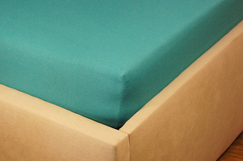 Prześcieradło jersey z gumką butelkowa zieleń 60x120