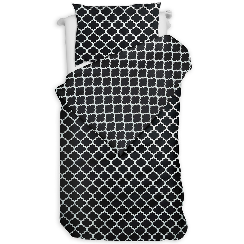 Pościel bawełniana Maroko czarne 140x200