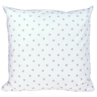 Poszewka bawełniana Szare serduszka 30x50