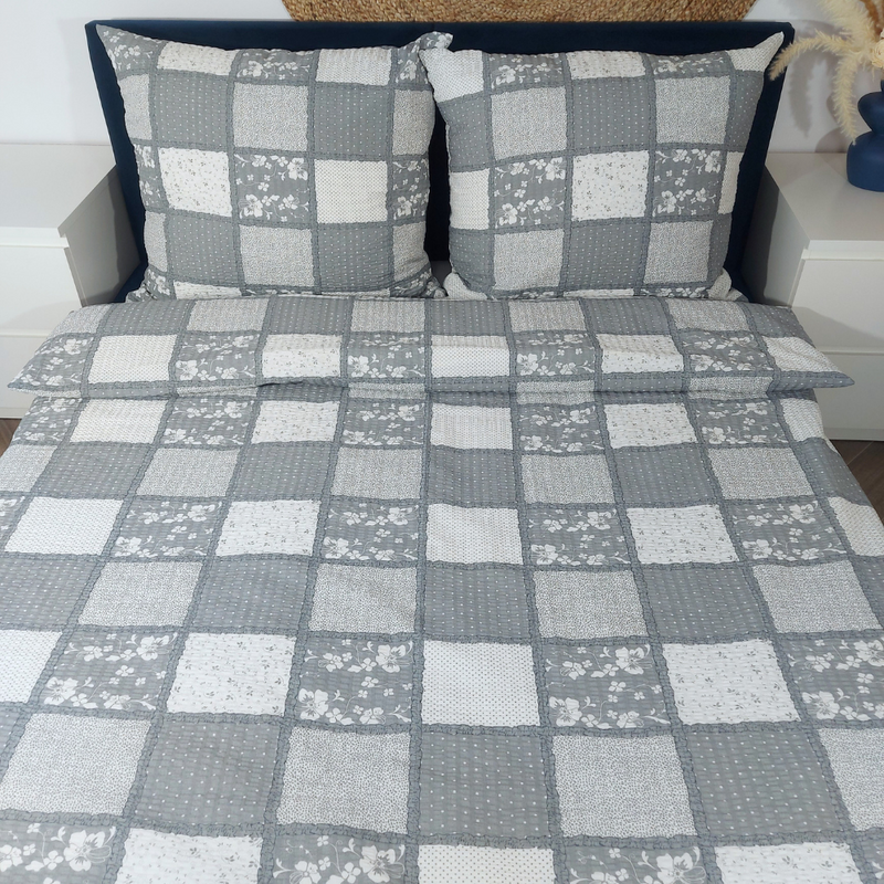 Pościel z kory Patchwork kwiaty 160x200