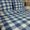 Pościel z kory Krata niebieska 160x200