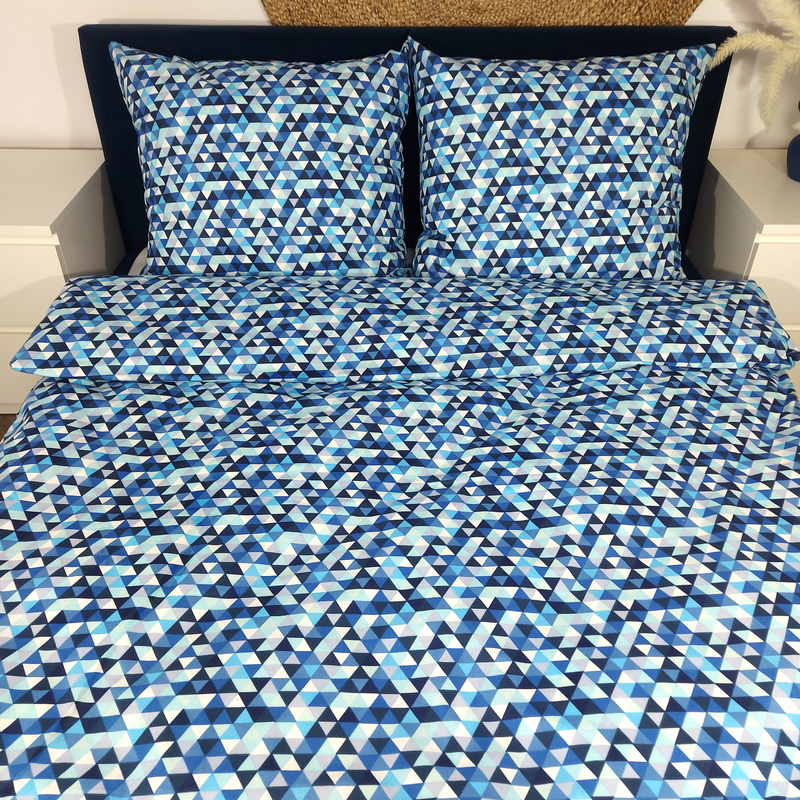 Pościel bawełniana Mozaika lodowa 150x200