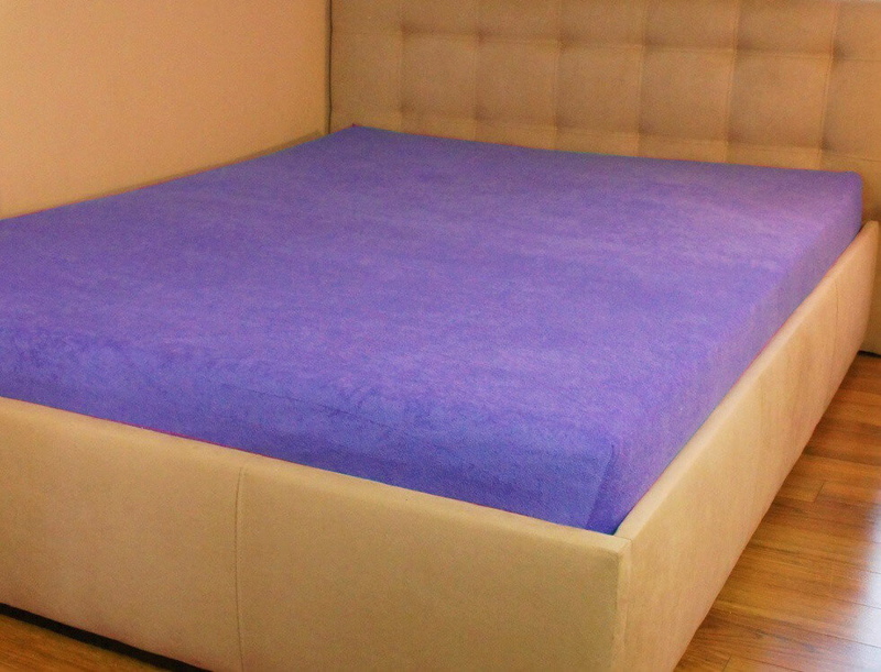 Prześcieradło frotte z gumką fioletowe 60x120