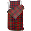 Pościel bawełniana Czerwona szkocka krata świąteczna 135x200