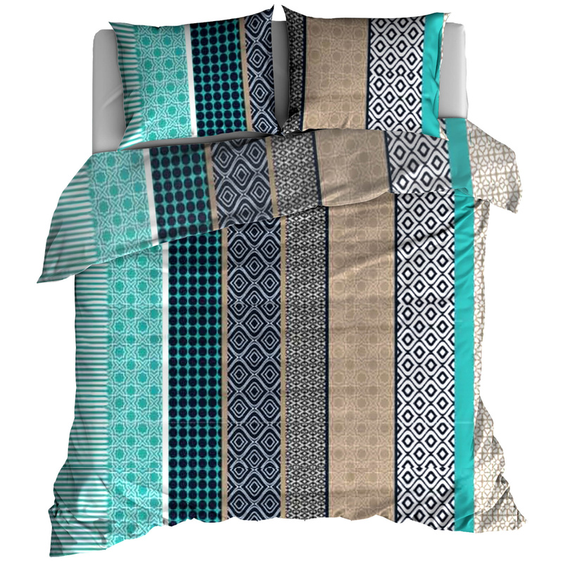 Pościel flanelowa Skandynawska turkus 160x200