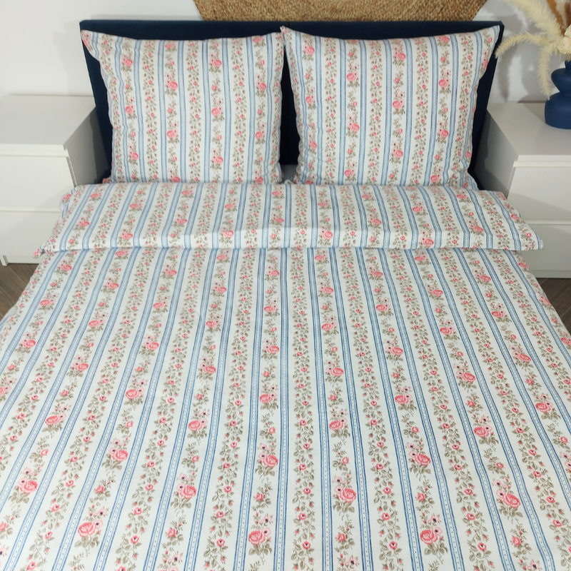 Pościel flanelowa Kwiaty serwetka 160x200