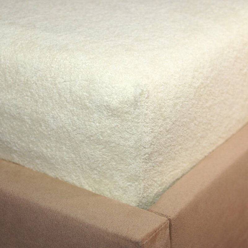 Prześcieradło frotte z gumką ecru 60x120