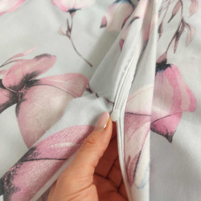 Pościel flanelowa Pudrowy kwiat 160x200