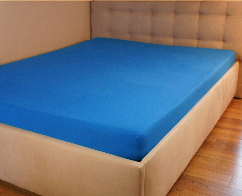 Prześcieradło jersey z gumką kobaltowe 60x120