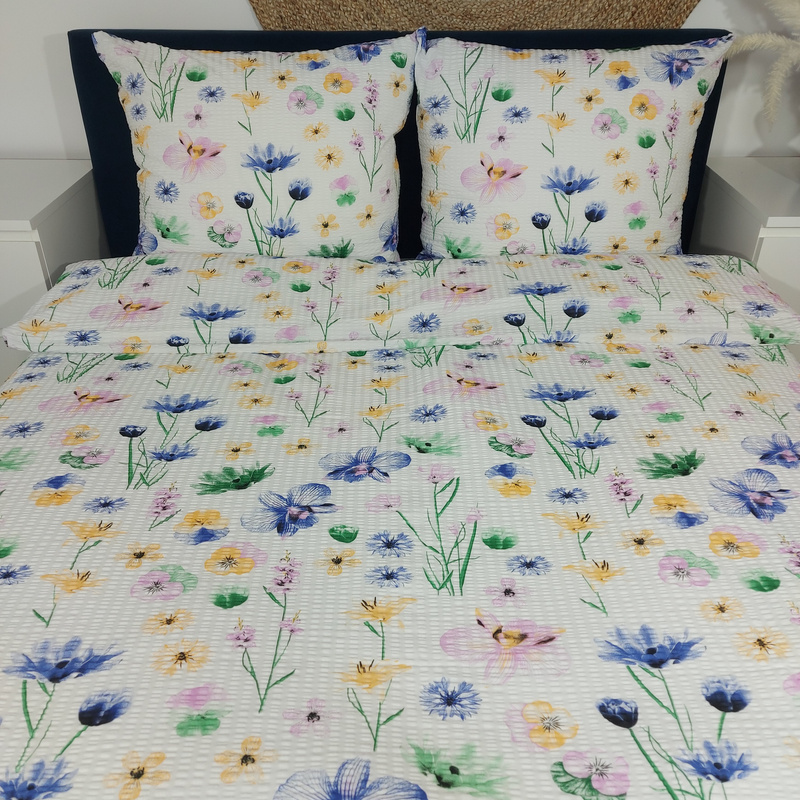 Pościel z kory Pastelowe kwiaty 160x200