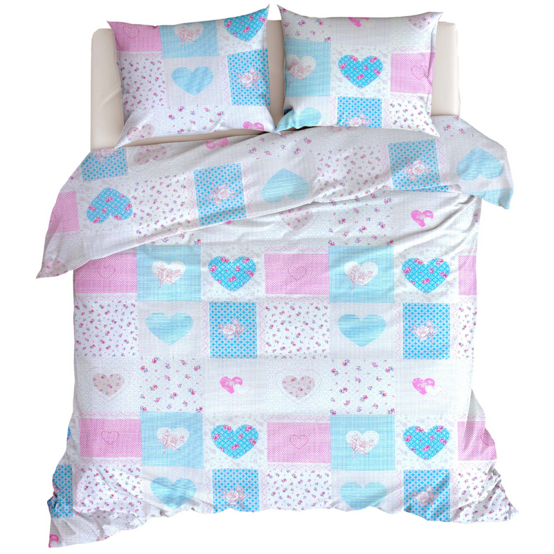 Pościel flanelowa Patch Love 160x200