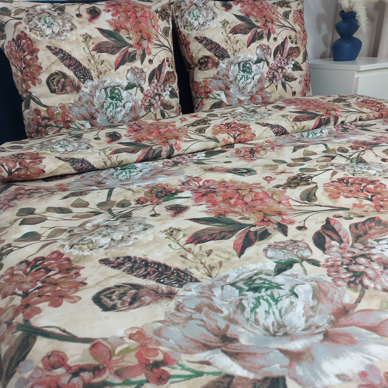 Pościel bawełniana Jesienne hortensje 180x200