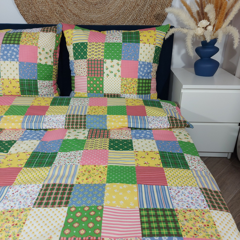 Pościel bawełniana Kolorowy patchwork 160x200