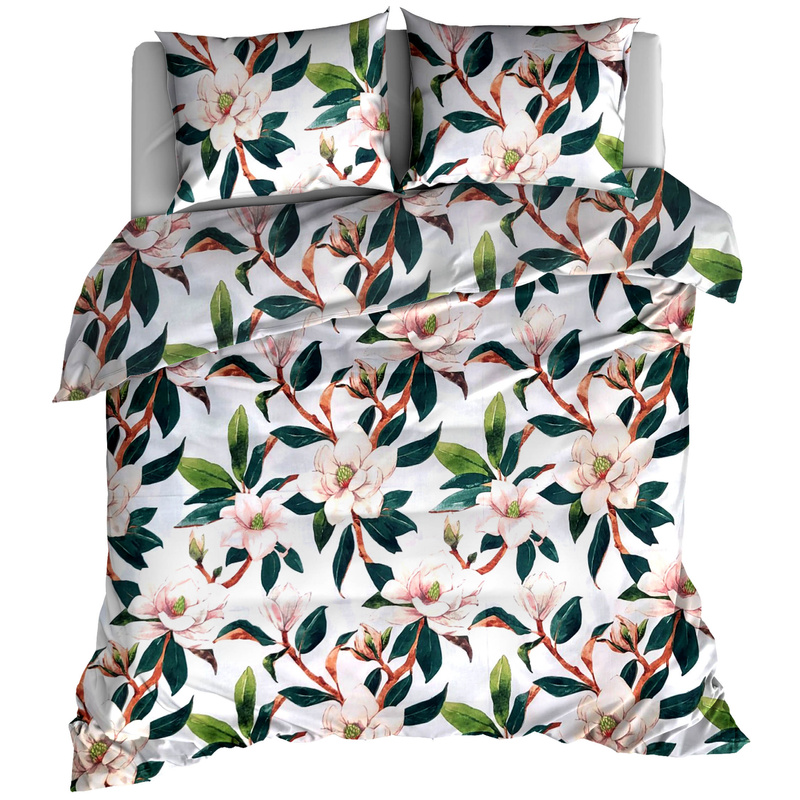 Pościel bawełniana Magnolia biała 150x200