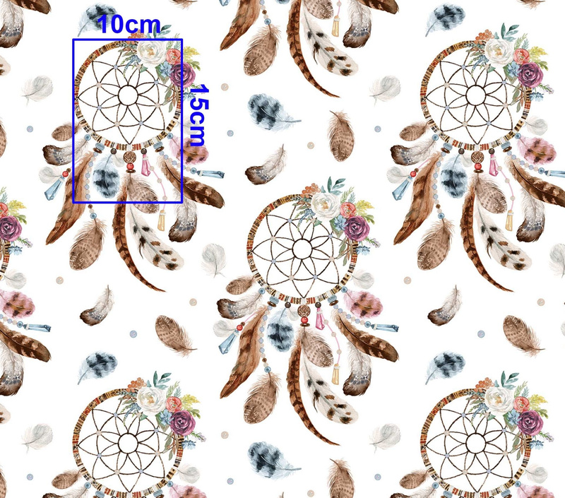 Pościel bawełniana Łapacz snów na bieli 150x200