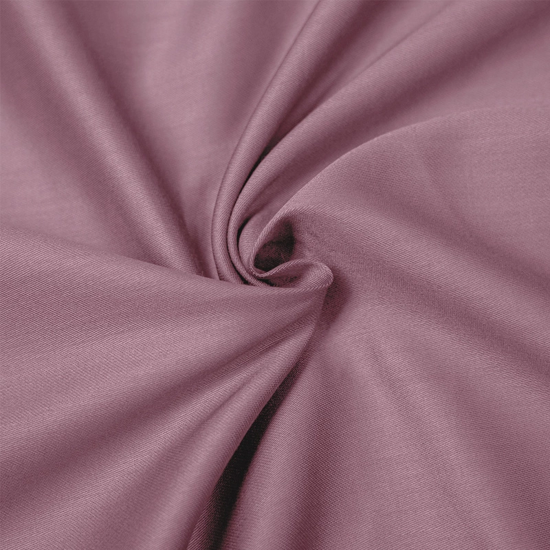 Prześcieradło satyna bawełniana z gumką Brudny róż 200x220