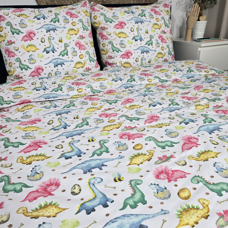 Pościel bawełniana Dinozaury 140x200