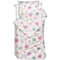 Pościel flanelowa Kolorowe kwiaty w różu 140x200
